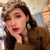 Fashion Personality Leopard Print Earrings Women's Unique Geometric Long Color Acrylic Earrings Banquet Party Jewelry Ac