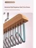 Multi-functional Solid Wood Hanging Rack with Plastic Hooks for Underwear and Vests