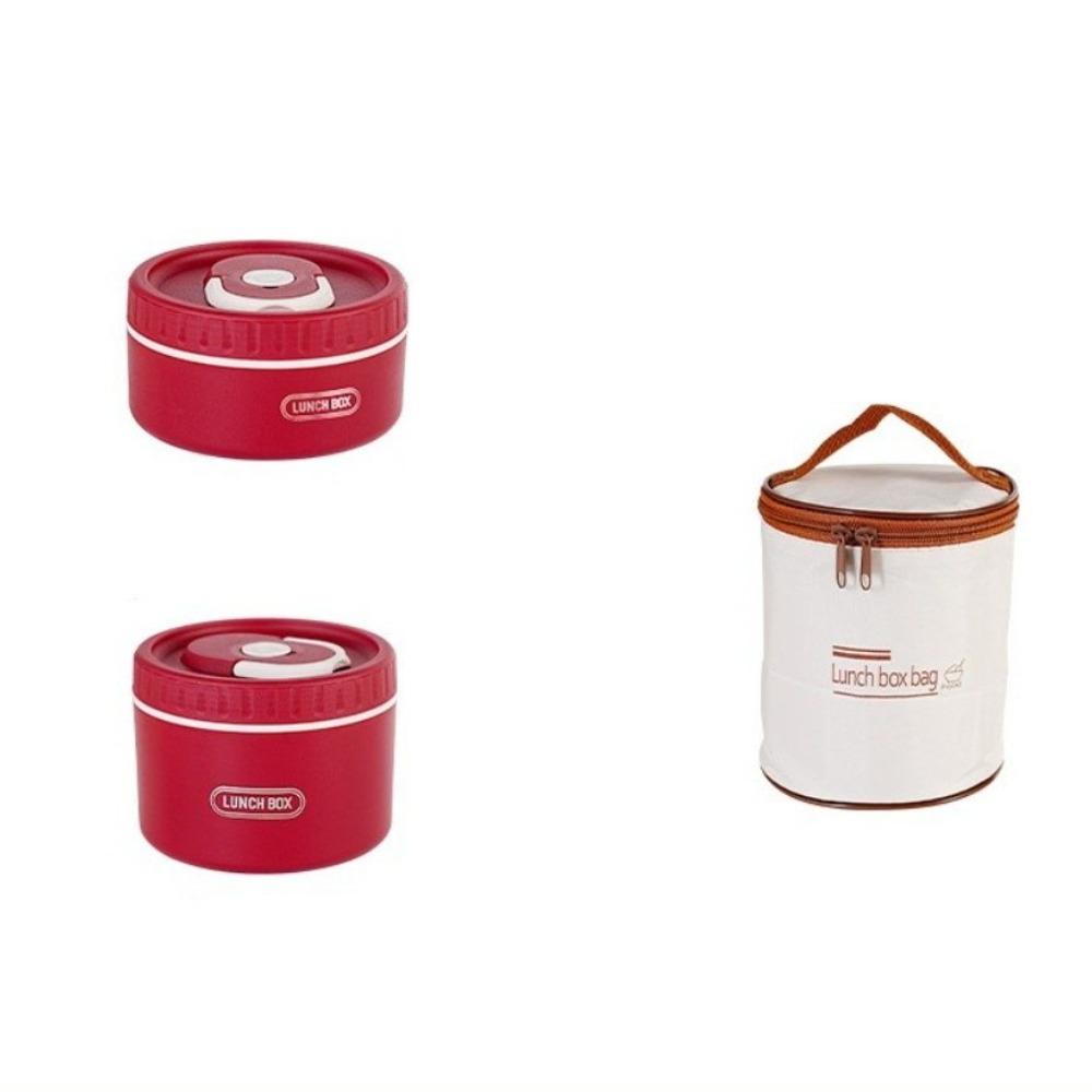 Round Shape Stainless Steel Lunch Box Practical Thermal Lunch Container Outdoor Picnic Box Camping