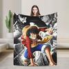 Katakuri Figure Flannel Blankets Monkey D Luffy Awesome Throw Blankets for Bed Sofa Couch 125*100cm Bedspread