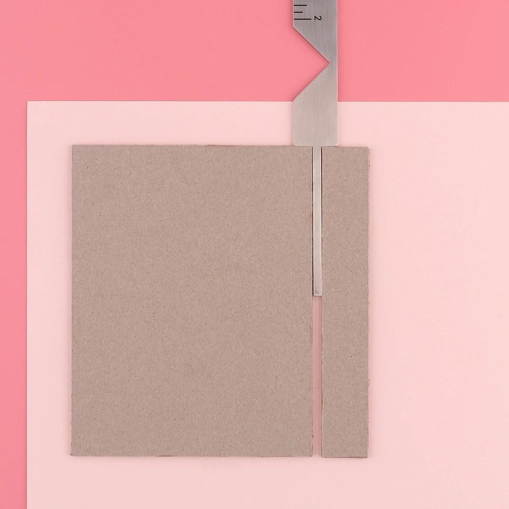 Stainless Steel Book Cover Guide Multi-Function Gauge Ruler New Marking Tool