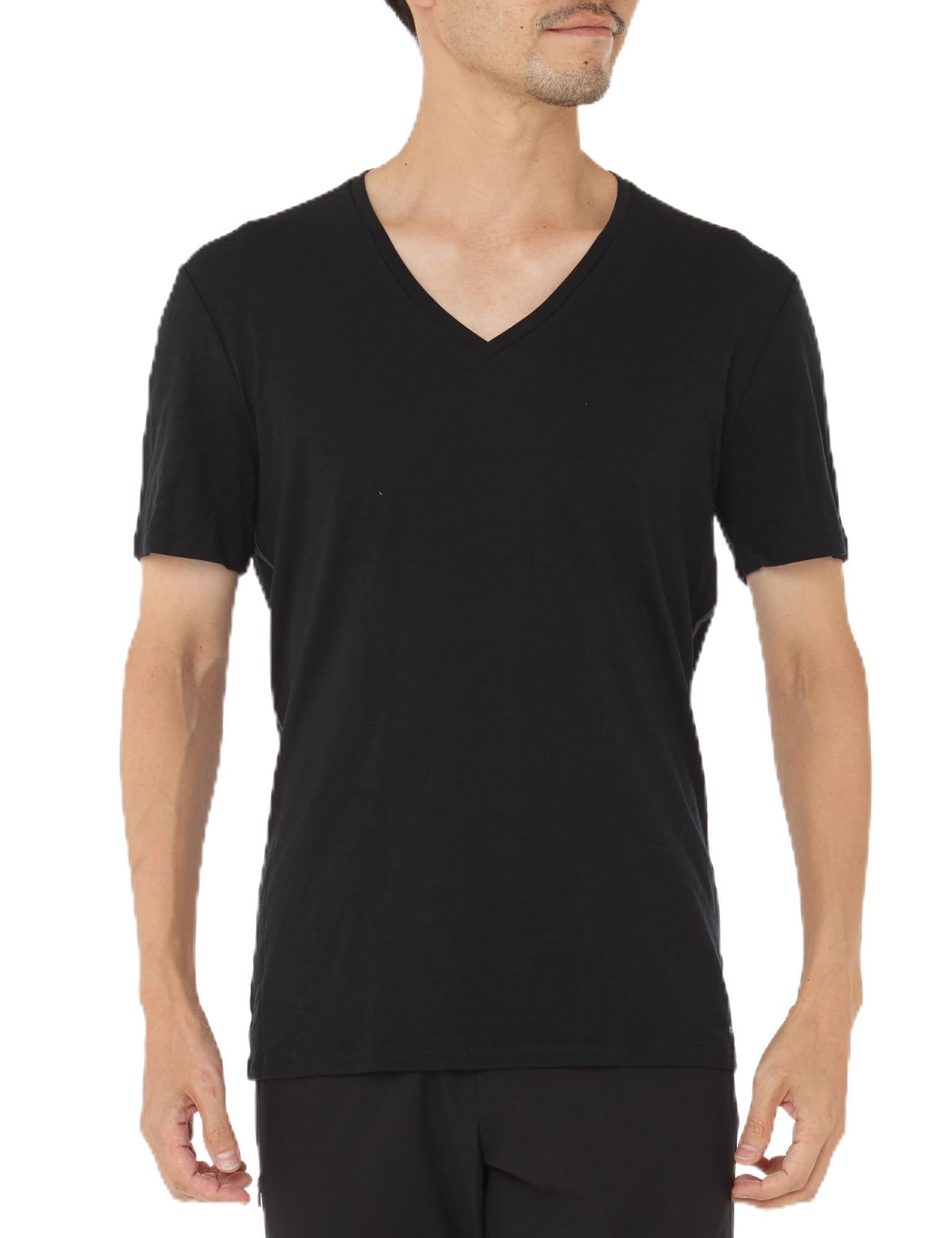

Футболка с коротким рукавом Cut and Sew M Anatomica SS V Black M [Ice Breaker] мужская чёрный