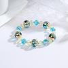 Simple Rose Transparent Glass Bead Bracelet Spring and Summer Versatile Glass Bead High-end Bracelet Fashionable and Exquisite Jewelry