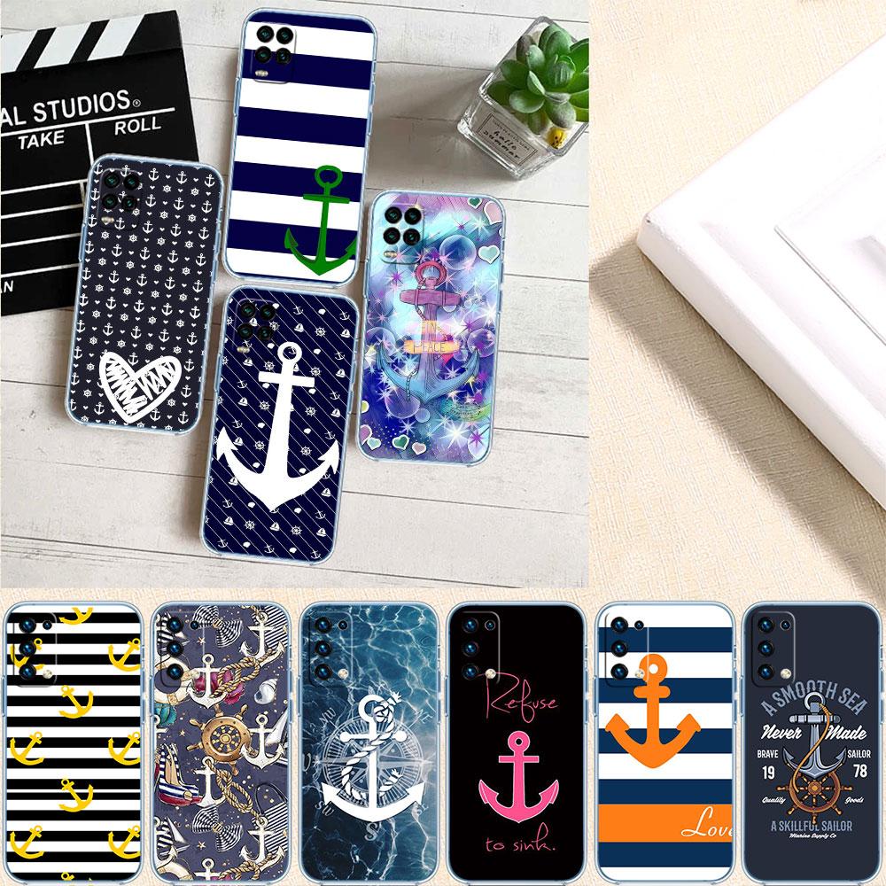 PP1 Anchor Sailor Soft Shell Transparent Phone Case for Samsung Galaxy A04 A04S A14 A23 A34 A54 M23 M33 M52 M53