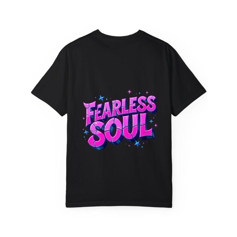 Weißes T-Shirt Fearless Soul Grafikdruck Freizeitkleidung für Männer und Frauen Streetwear Fashion Statement Top
