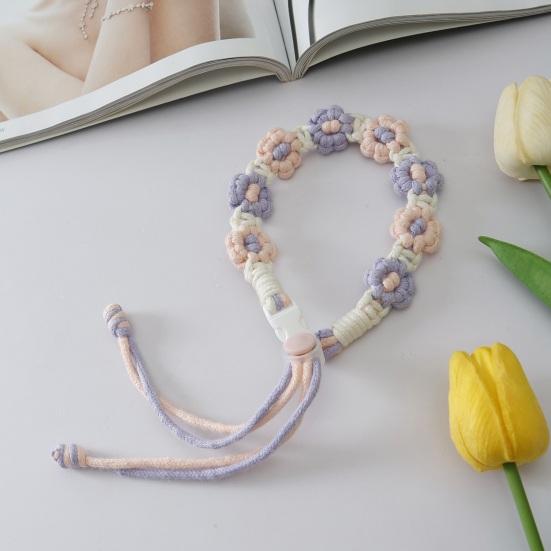 Wasserflasche Handschlaufe Manuell Geflochtene Blumenform Verstellbarer Umfang Süße Farbe
