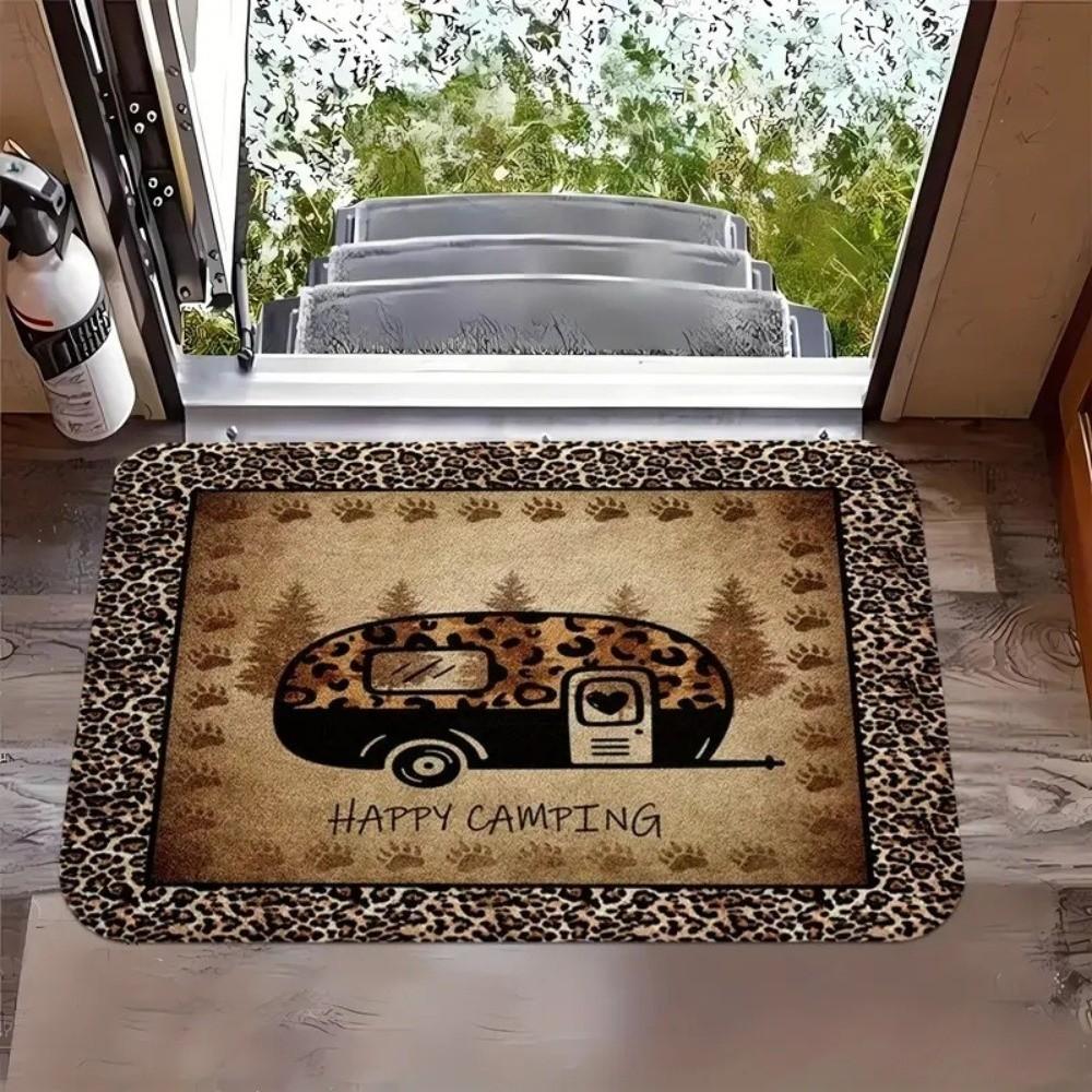 Rectangle Camping Van Welcome Mat Non-Slip Entrance Rugs Durable Door Mat Outdoor Camping