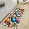 1Pcs Beach Soft Stones Pattern Floor Mat Modern Kitchen Polyester Rug Non-Slip Colorful Indoor Carpet, For Home Bathroom Bedroom Living Room Decor