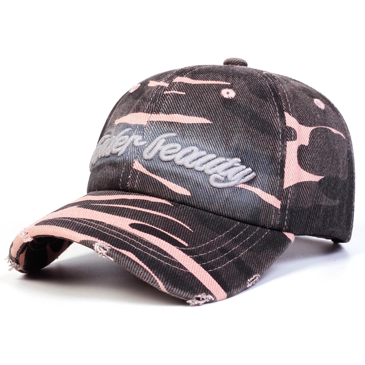 

Women Leauty Letter Print Embroidery Camouflage Baseball Caps Spring Autumn Outdoor Use Adjustable Casual Hats Sunscreen Hat Sportss Cap For Men And