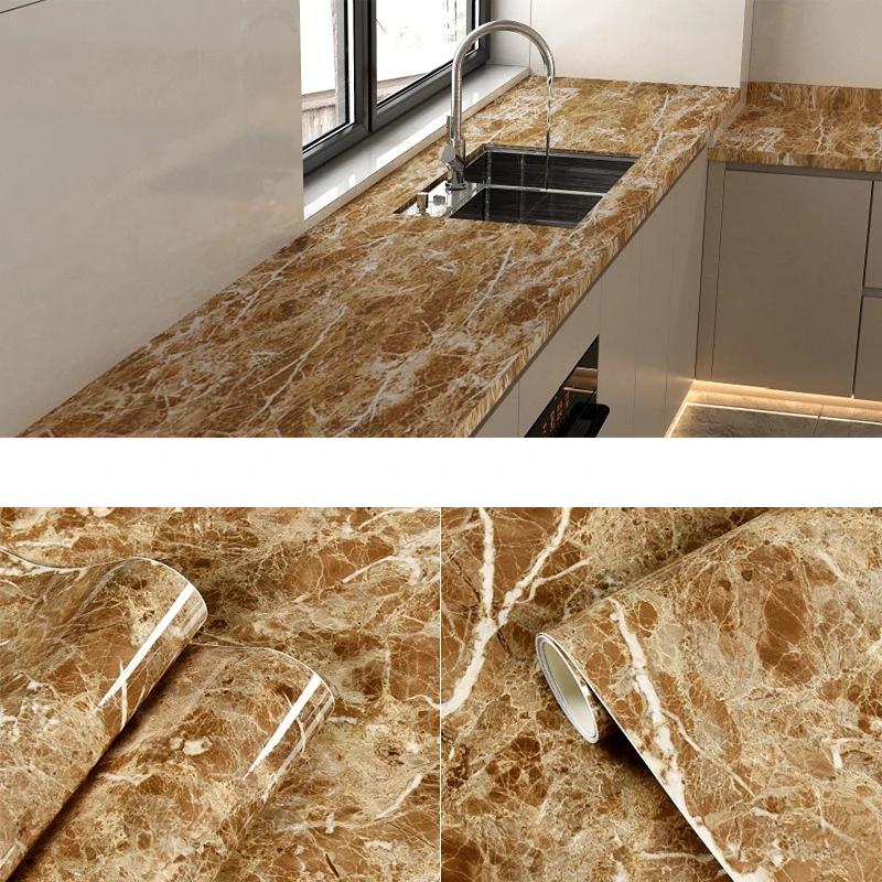 Pearl White DIY Decorative Film PVC Self Adhesive Wall Paper Furniture Renovation Stickers Kitchen Cabinet Waterproof Wallpaper