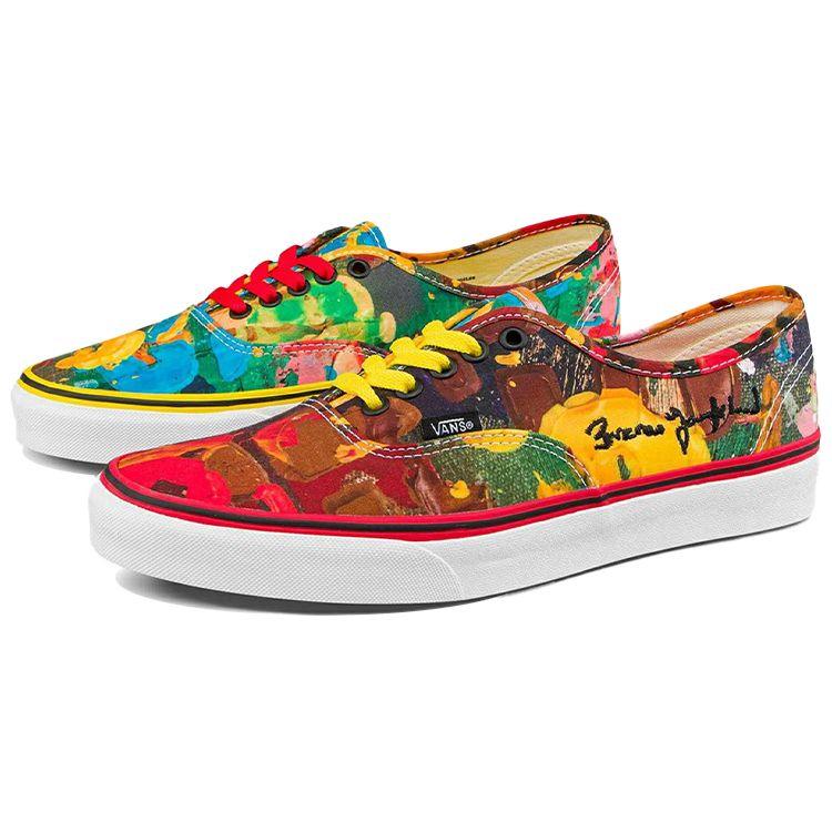 MOCA X Brenna Youngblood X Vans Authentic Democratic Dollar, 2015 Unisex Sneakers Multi-Color True-White VN0A5KRD8CR