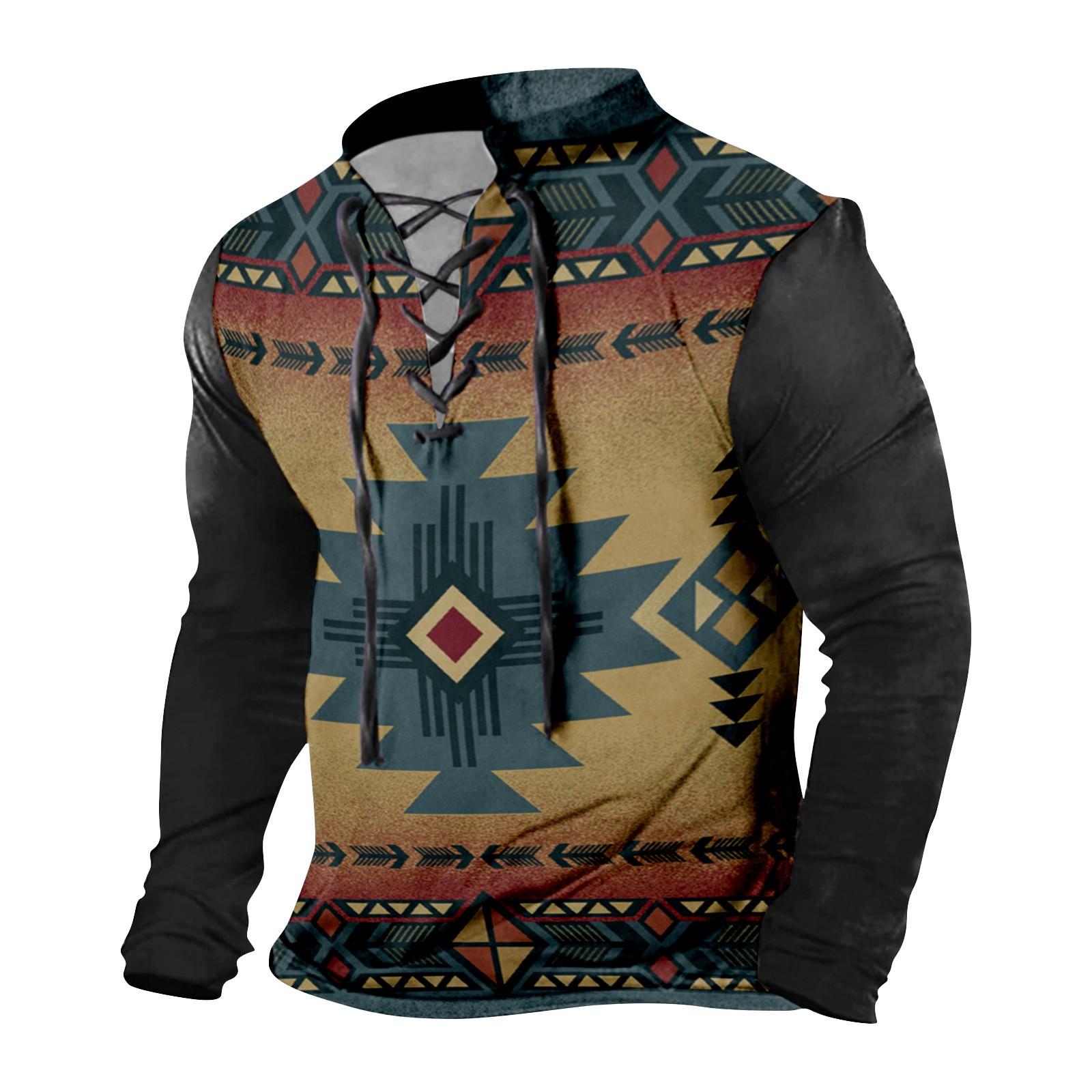 

Мужская модная повседневная рубашка с длинным рукавом и принтом в стиле ретро, ​​верхняя блузка XL зелёный