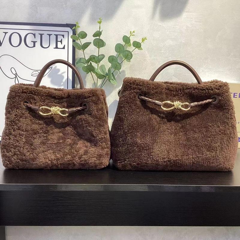 2025 Nowy Styl Torba Damska z Prawdziwej Skóry Skóra Naturalna Skóra Krowia Skóra Owcza Zamsz Chwost Dekoracyjny Retro Duża Pojemność Modna Torebka