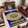 Inter Milan Customize Text Area Rug Design for Balcony Dining Room Foyer Entryway Antislip Carpet Anime Office Decor Birthday/Christmas Gift