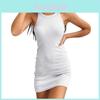 Ärmelloses Sommer-Bodycon-Kleid mit Rippstrick für Freizeit und Büro