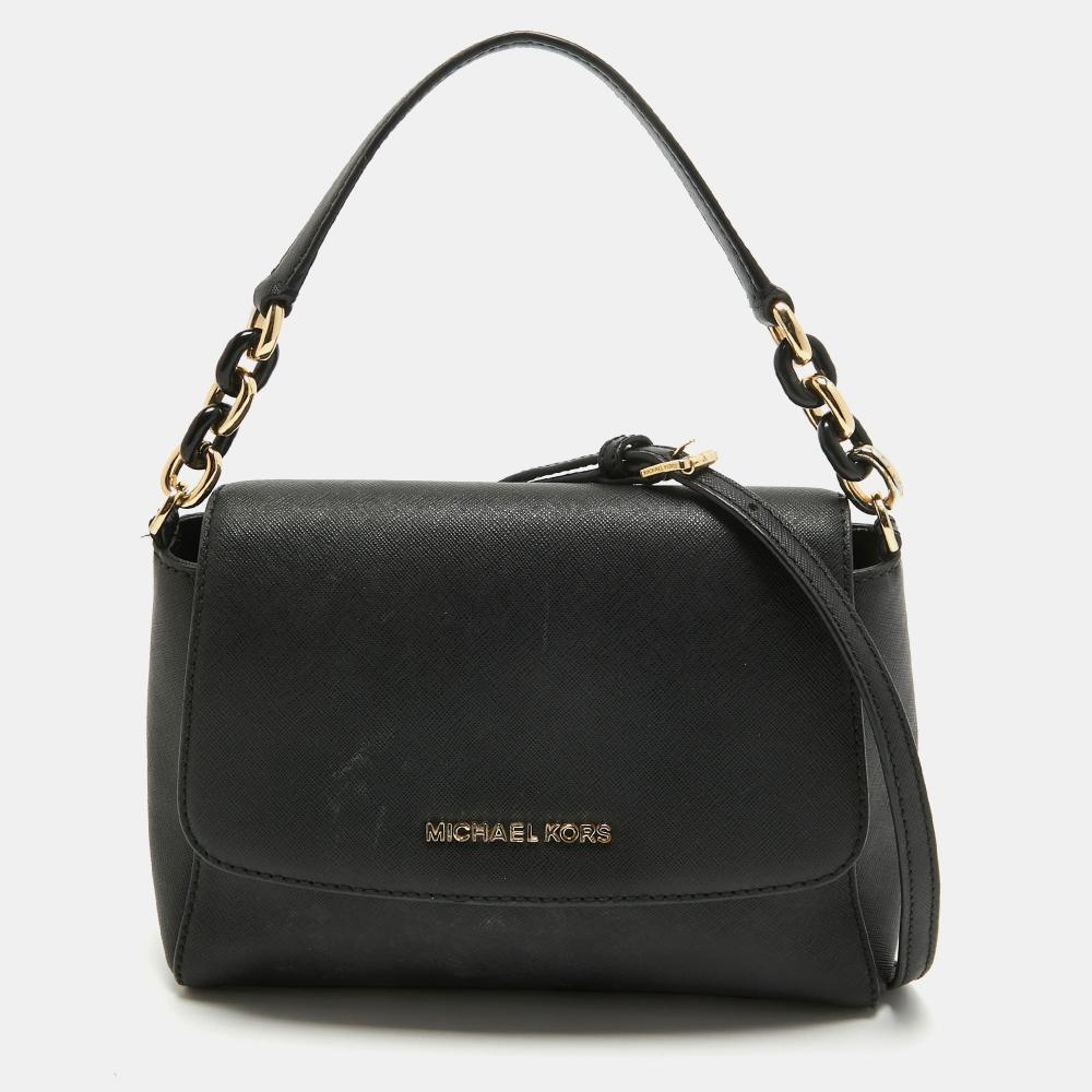 

Сумка Michael Kors из сафьяновой кожи Sofia с ручкой сверху черный