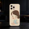 Cute Y-Yoshitomo Nara Phone Case For iPhone 17,16,15,14,13,12,11 Plus,Pro,Max,Mini Silicone black Soft Cover