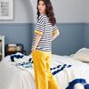 Aifen Teng Women's Summer Cotton Pajama Set: Short Sleeve Top & Three-Quarter Pants, Plus Size, All Cotton