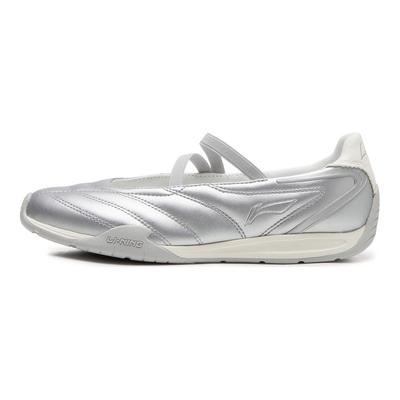 Li Ning Filin Ballet Fashion Versatile Durable Breathable Low-Top Lifestyle Casual Shoes Women Sneakers Silver AGLW072-3
