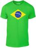 Brazil International T Shirt - Support Your Country T-Shirt Sport Flag Football