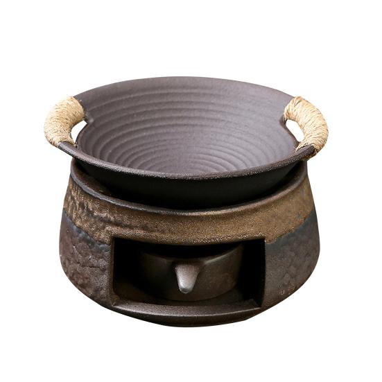 Ceramic Tea Warmer Candle Heating Stove with Pot Holder Aromatherapy Diffuser for Tea Warming Scent Release Home Office Meditation Decor