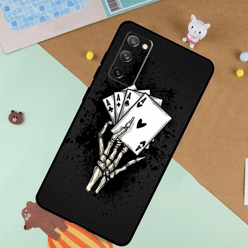 Poker Spielkarte Weiche Hülle für Samsung Galaxy S25 Ultra S9 S10 S20 FE S21 S22 S23 Plus S24 Ultra Funda Cover