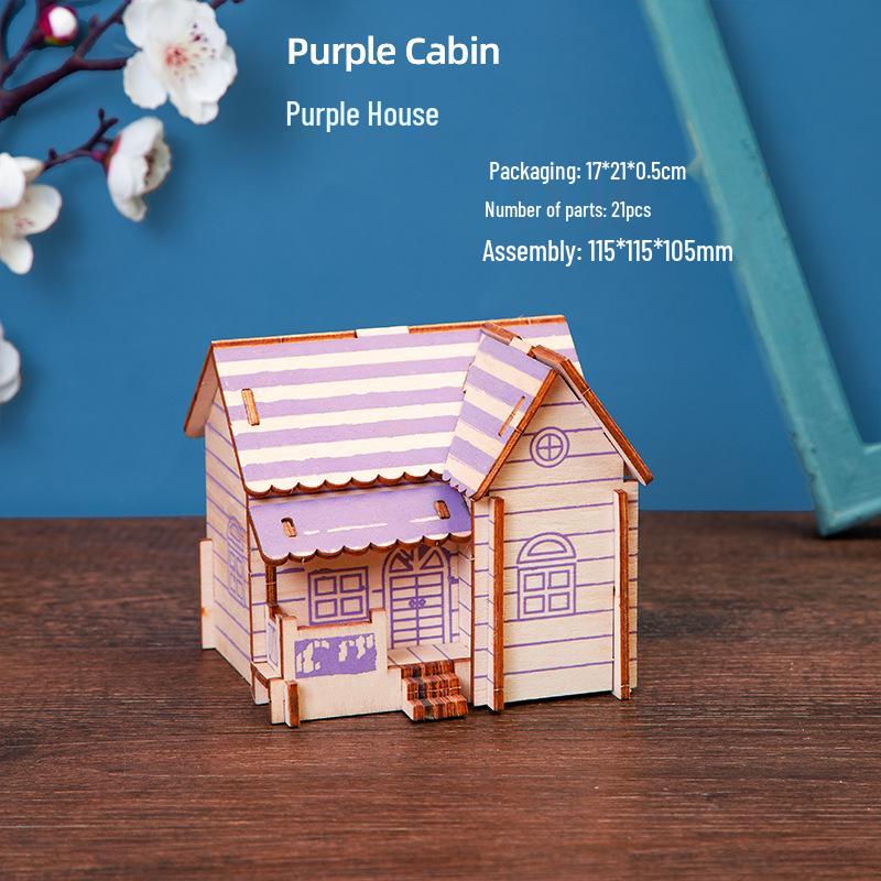 3D Wooden Stereoscopic Puzzle: Creative DIY Educational Brain-Teasing Toy for Kids
