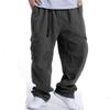 Pantaloni Larghi Taglie Forti Uomo Multitasche Pantaloni Lunghi Tattici Cargo Escursionismo Kaki Pantaloni Casual
