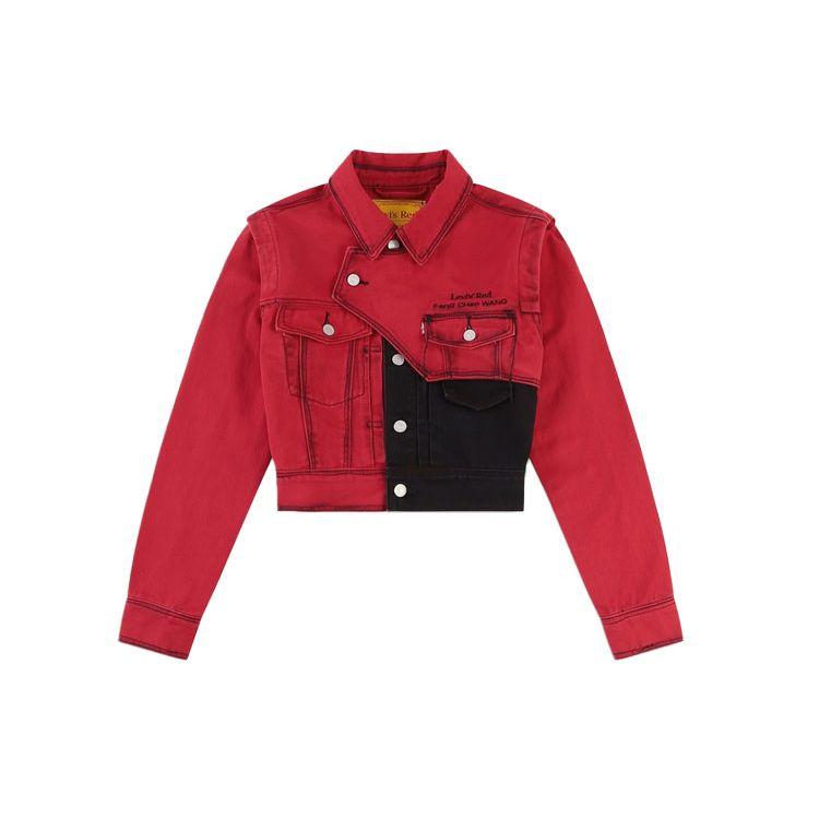 Levi s Women s Cropped Denim Jacket Red A1054-0000 S