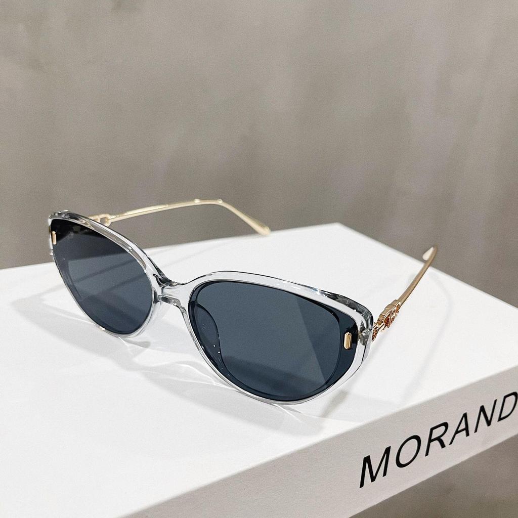 Women's Tea-Colored Cat-Eye Sunglasses with UV Protection