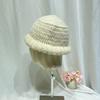 Korean Fashion Mixed Color Dome Wool Basin Hat Children Autumn And Winter Warm Ear Protection Versatile Knitted Bucket Hat Show Small Face