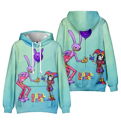 Nueva Sudadera Divertida The Amazing Digital Circus Ropa Anime Casual con Capucha para Hombre Moda Sudaderas Holgadas Oversize Streetwear
