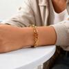 Statement Stainless Steel Chain Bracelet for Women, Metal Acrylic Link Arrivals 2025 Wrist Jewelry