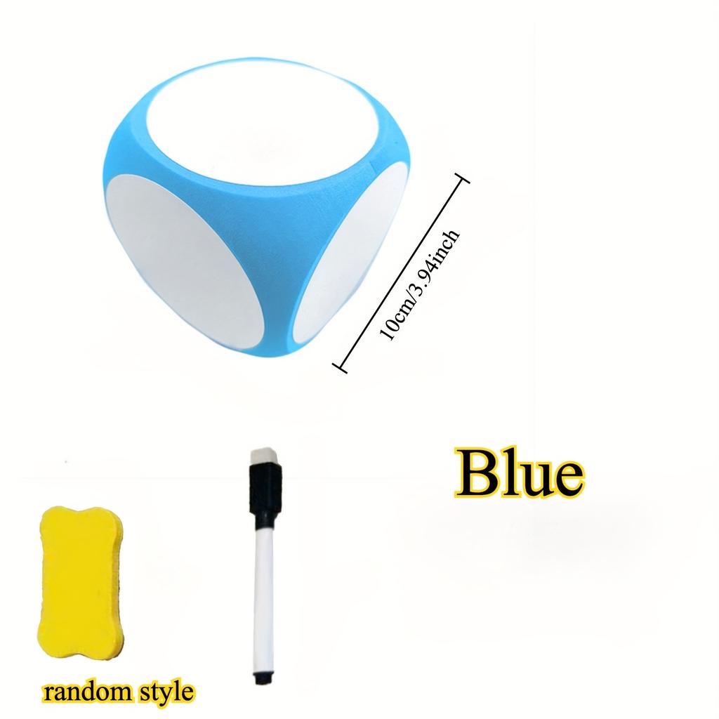 Whiteboard Dice Set, Reusable and Erasable Fun Classroom Props - Suitable for Developing Math and English Skills