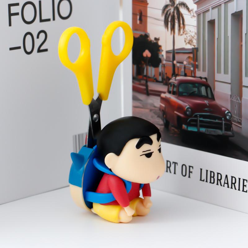 Crayon Shin-Chan Scissor Storage Cute Cartoon Originality Modeling Storage Ornament Office Desktop Ornament Student Gift