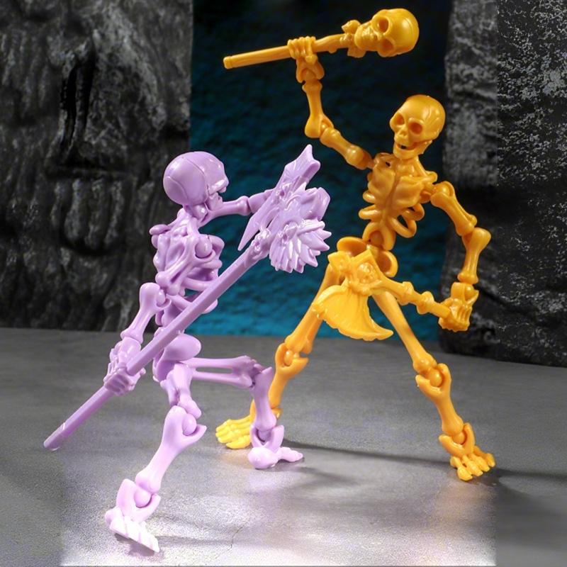 Multi-Jointed Movable Shapeshift Robot 3D Printed Skeleton Mannequin Dummy Lucky 13 Action Figures Desk Ornament Halloween Decor