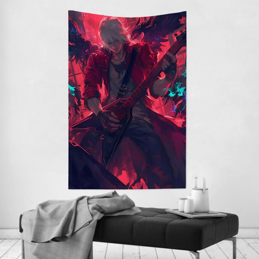 Game DDevil May Cry Tapestry Room Decor Wall Cloth Party Hanging Background Room Decor Baby Room