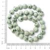 Natural Stone Smooth Tian Shan Round Loose Beads For Jewelry Making Green Black Dot Semiprecious DIY 4-10mm Bracelet Accessories
