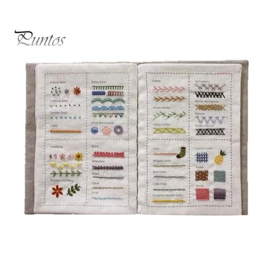 Embroidery Stitch Book DIY Stitch Book Beginners Adults Sewing Book Needlework Stitch Manual Gift for Sewing Embroidery Lovers
