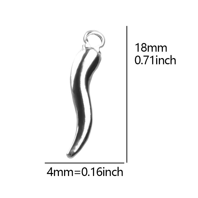 5pcs Red Chili Pendant Stainless Steel Charms For Jewelry Making Enamel Charm Hot Pepper DIY Supplies Dijes De Acero Inoxidable