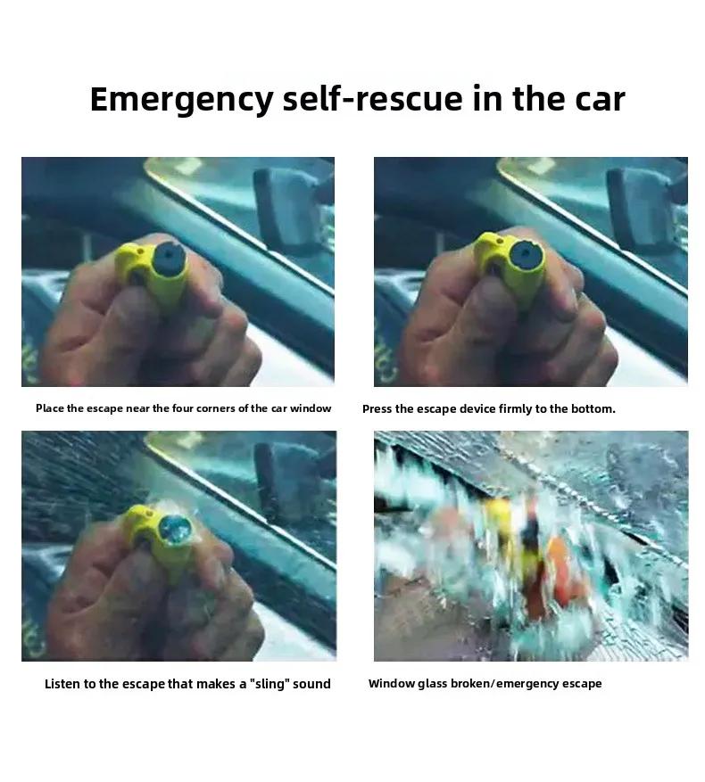 3 In 1 Safety Hammer Car Emergency Rescue Car Escape Tool Window Breaker Seat Belt Cutter Compact Emergency Hammer Escape Tool