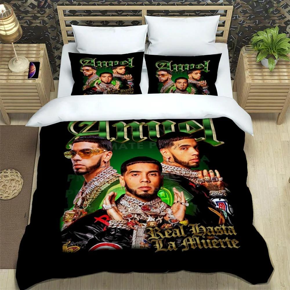 Rapper  Anuel AA Printed Bedding Sets Exquisite Bed Supplies Set Duvet Cover Bed Comforter Set Bedding Set Luxury Birthday Gift