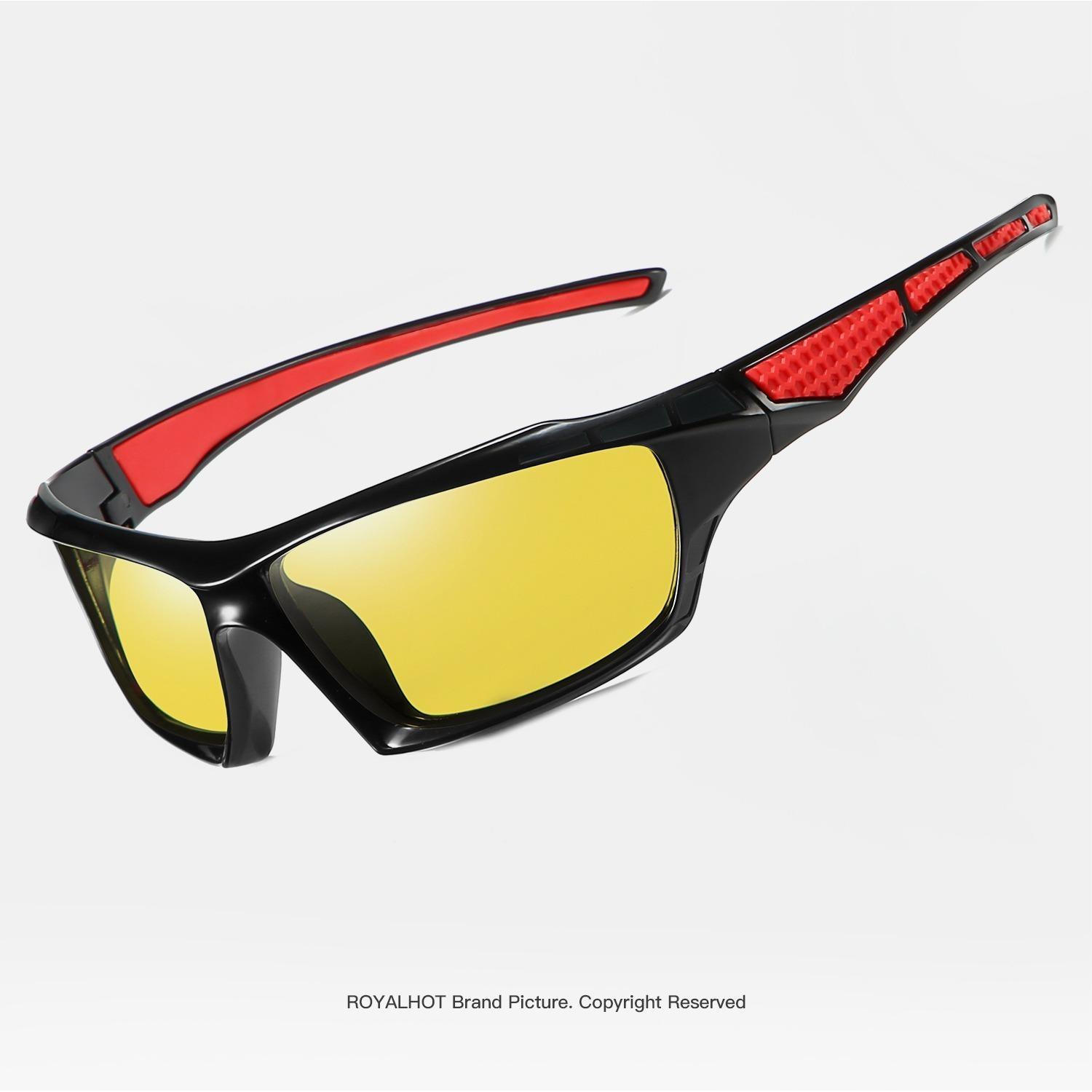 RoyalHot унисекс поляризационные новые спортивные солнцезащитные очки в стиле ретро — фото 20