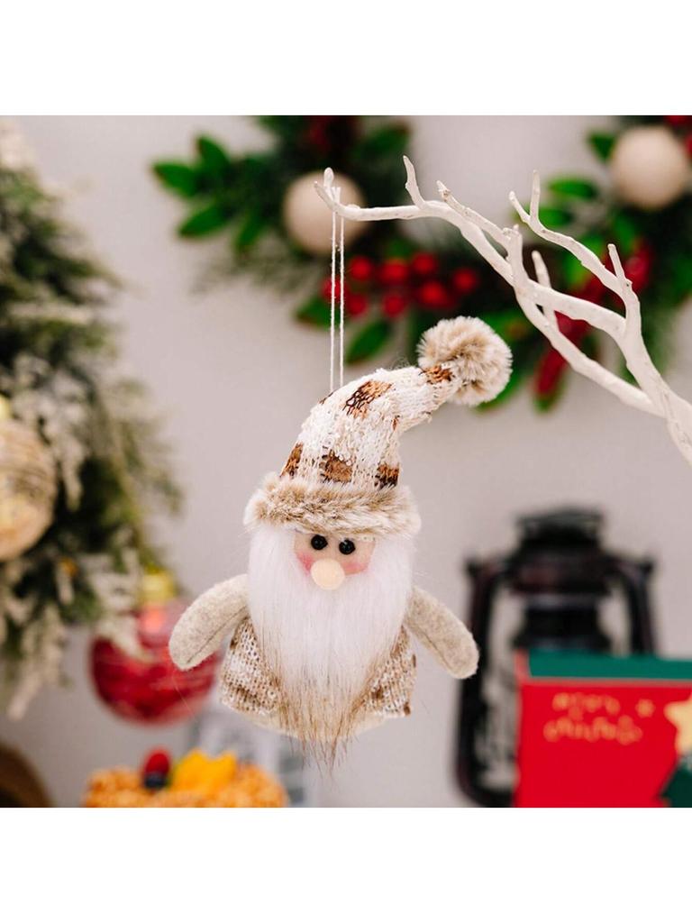1Pc Santa Claus Doll Chirstmas Decorations Snowman Elk Doll Xmas Tree Hanging Ornaments Navidad Gifts Happy New Year 2025 Home D