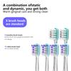 Electric Toothbrush Sonic Cleaning Dental Care Rechargeable Electric Toothbrush with 6 Standard Brush Heads