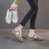 Spring New Leather Flat Bottom Breathable Sports and Leisure Board Shoes Soft Ins Tide Flat Bottom Comfortable and Casual