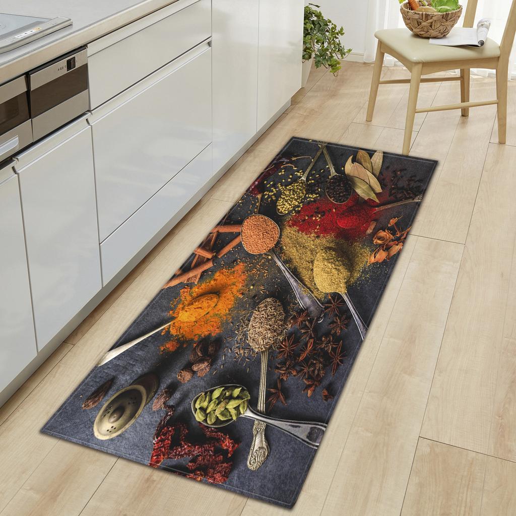 Seasoning Carpet Kitchen Rug Door Mat Seasoning Food Living Room Area Rug Bedroom Rug for Boys Entrance Floor Mat