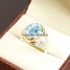 Aquamarine Oval Cut Gemstone With 925 Sterling Silver Ring For Men's #A752 JL375659092832