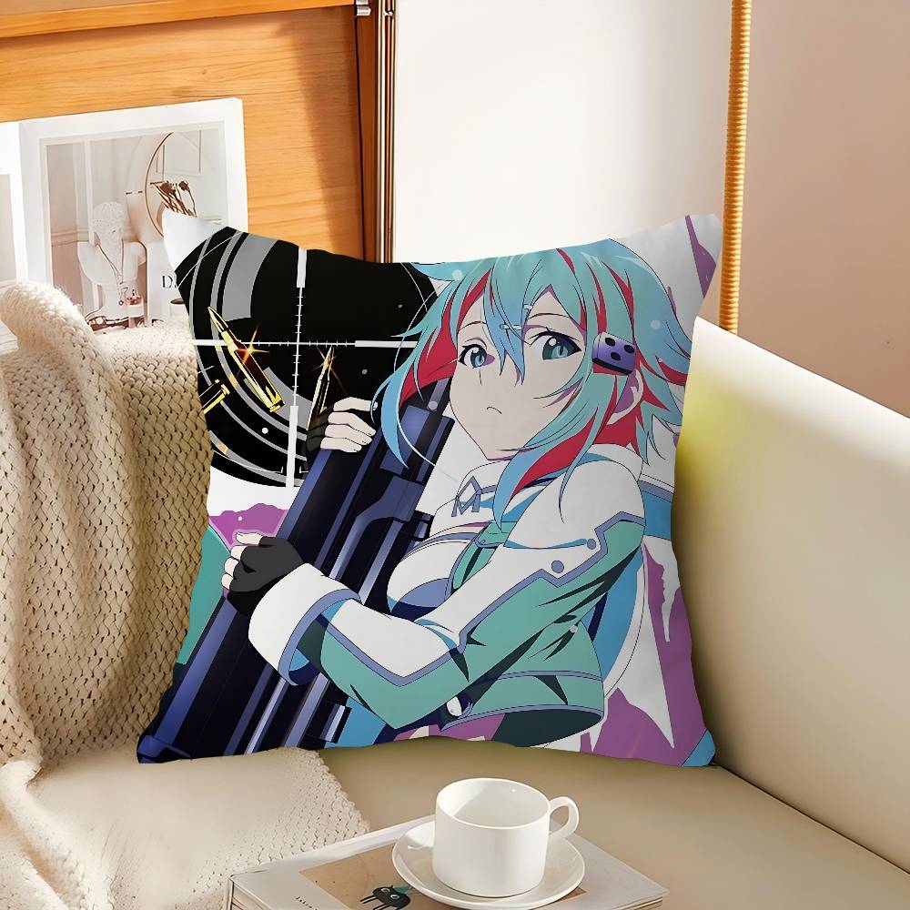 Sinon Cartoon Office Cushion Pillowcase Car Cushion Cover45X45CM Lumbar Pillowcase Sofa Pillowcover