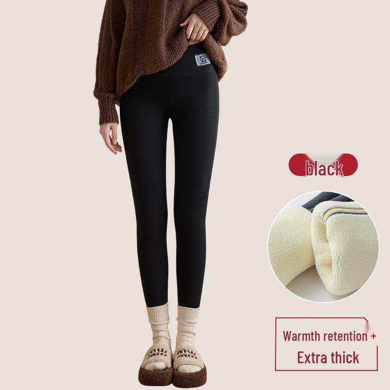 Women's 2025 High Waist Thick Fleece-Lined Cotton Wool Leggings for Winter
